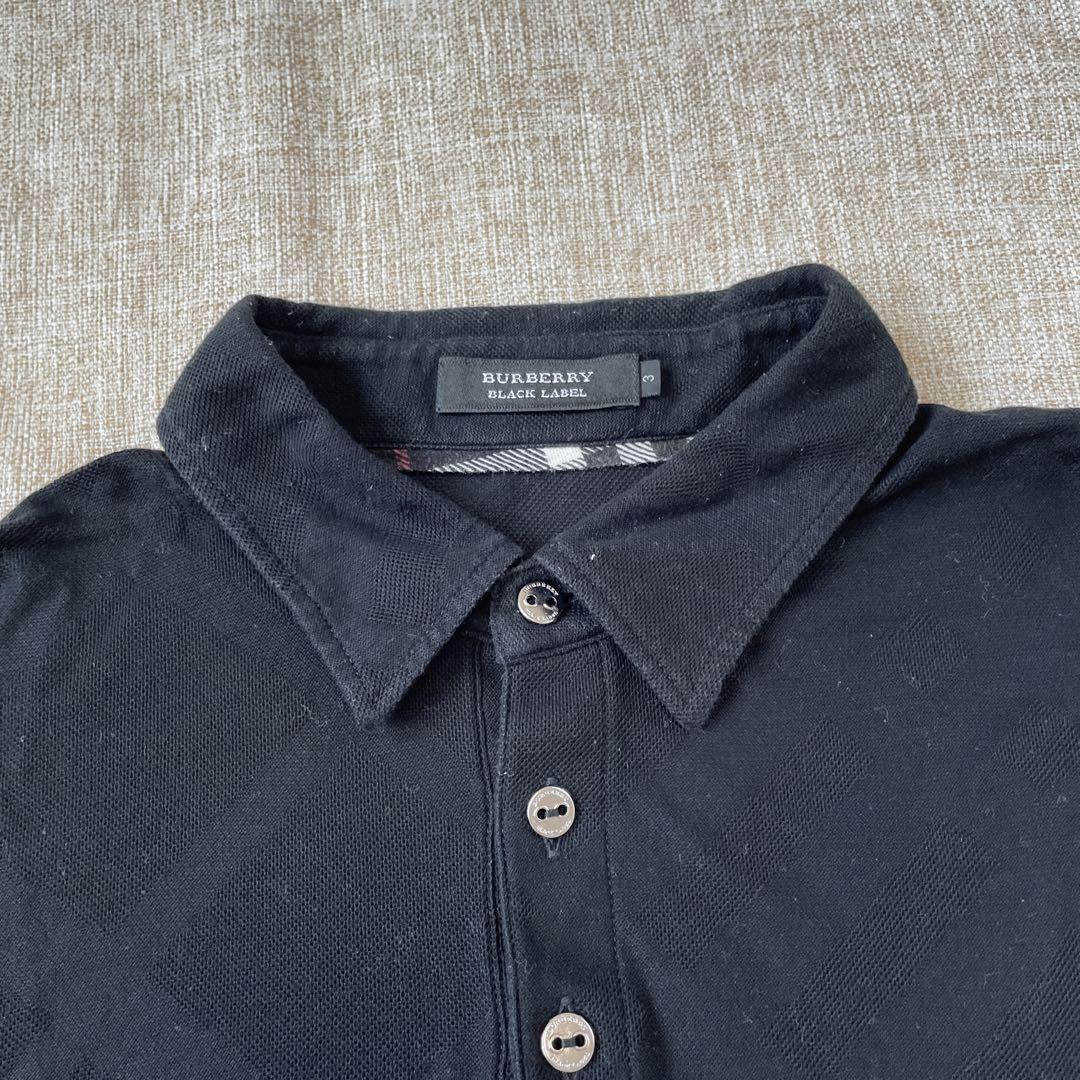 BURBERRYバーバリー　ブラックレーベル　チェック　ポロシャツ. BURBERRY BLACK LABEL チェック柄 ポロシャツ ノバチェック