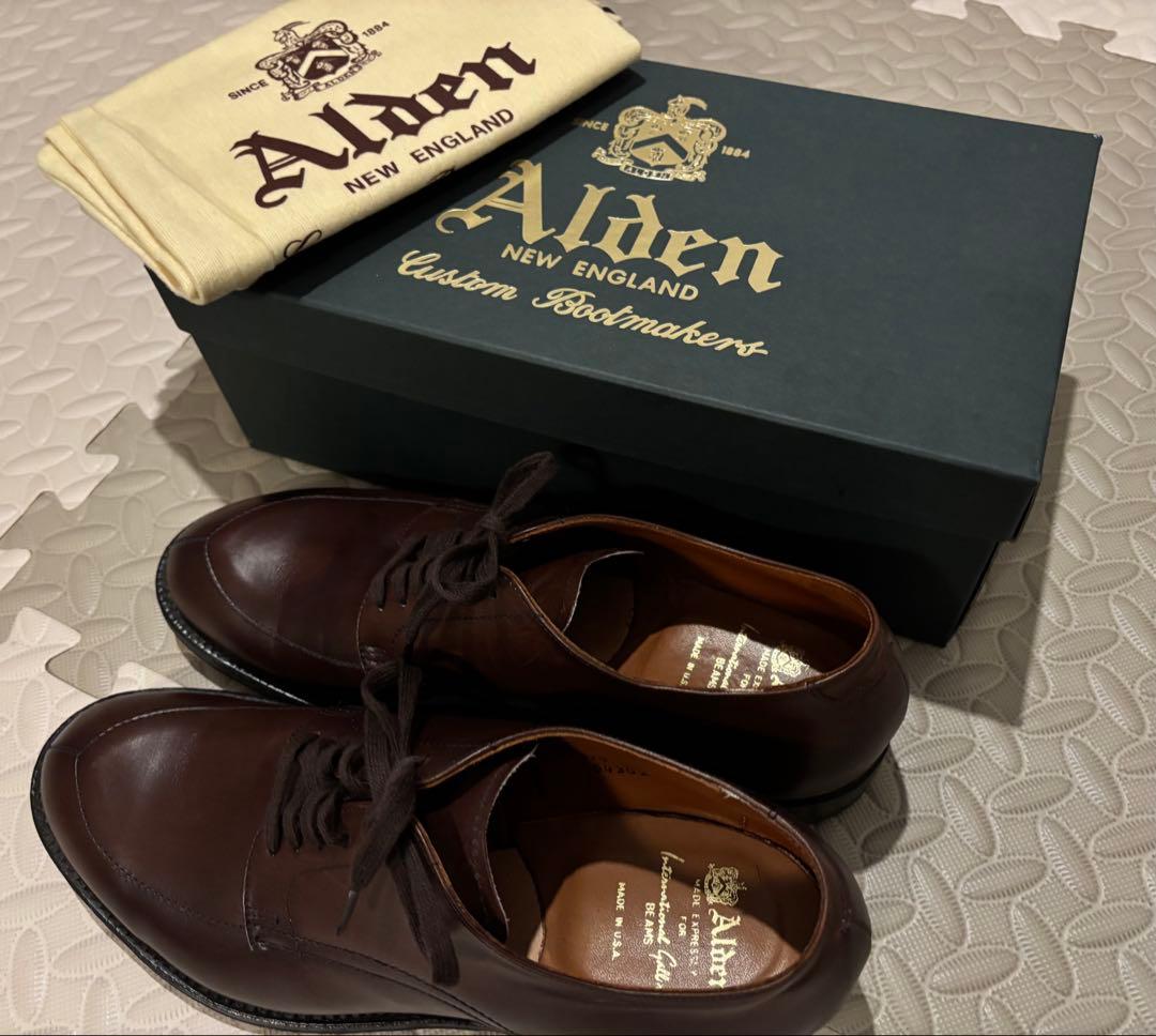 ALDEN Vチップ カーフ US7.5D BEAMS別注25.5cm Alden
