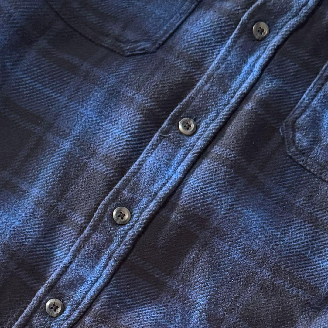 00s ORVIS ヘビーネルシャツ オンブレチェック Lサイズ オービス