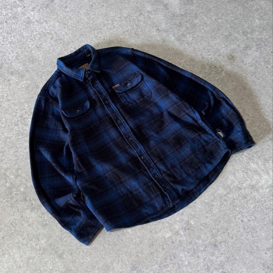 00s ORVIS ヘビーネルシャツ オンブレチェック Lサイズ オービス