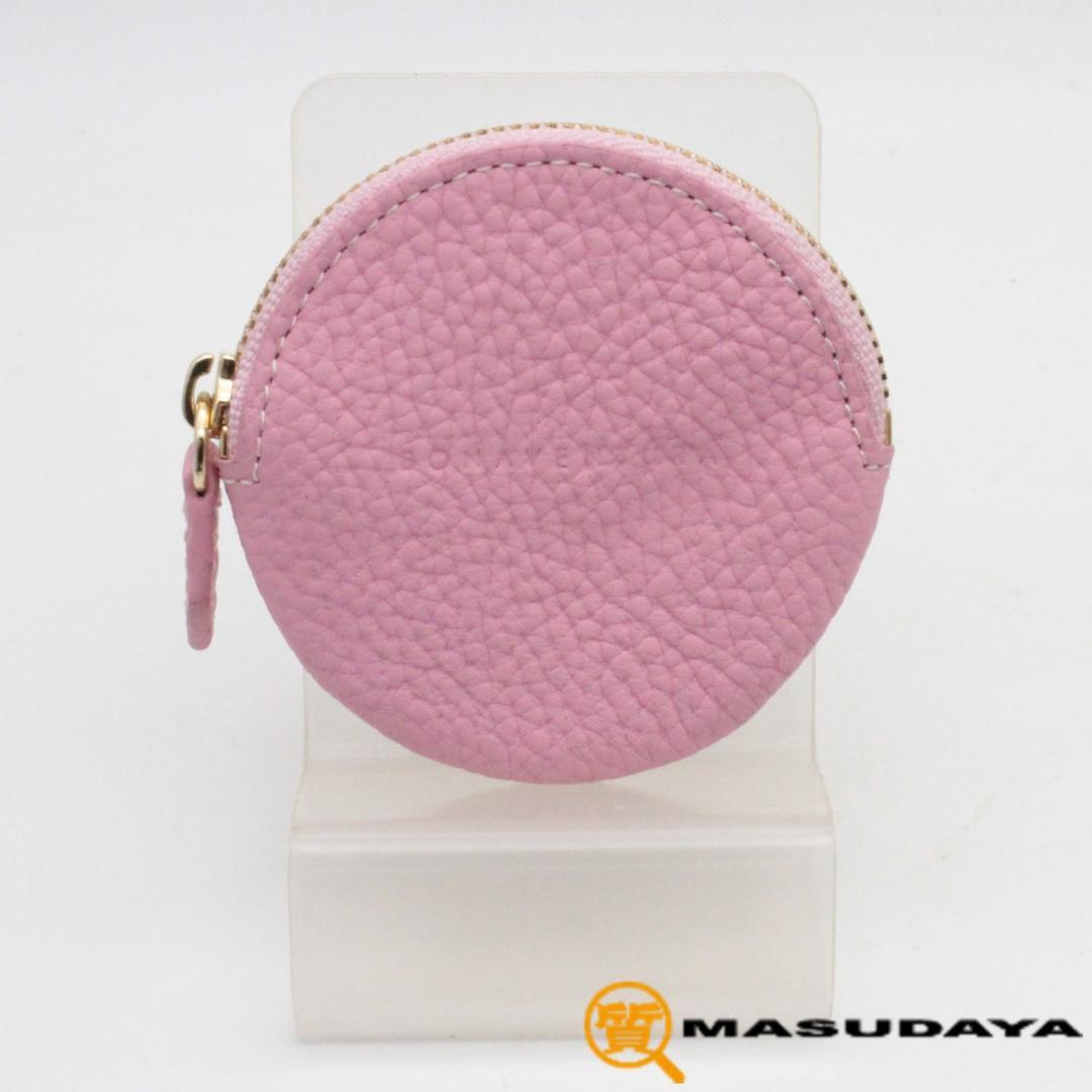 ボナベンチュラ ラウンドコインケース/コーラルピンク【未使用保管品】