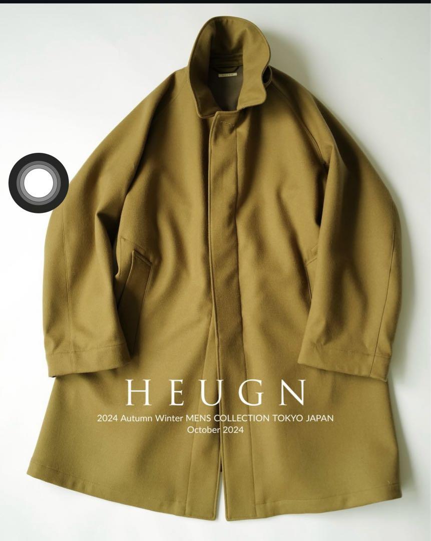 新品HEUGN Albert 24fwアルバートキャメル ステンカラーユーゲン