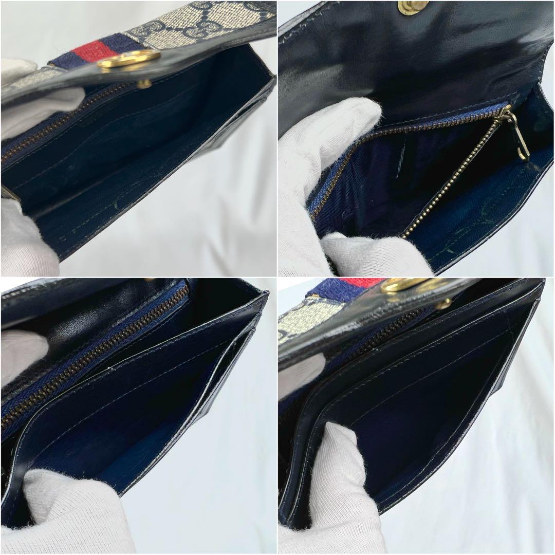 希少 OLD GUCCI PARFUMS クラッチバッグ PVC シェリーライン