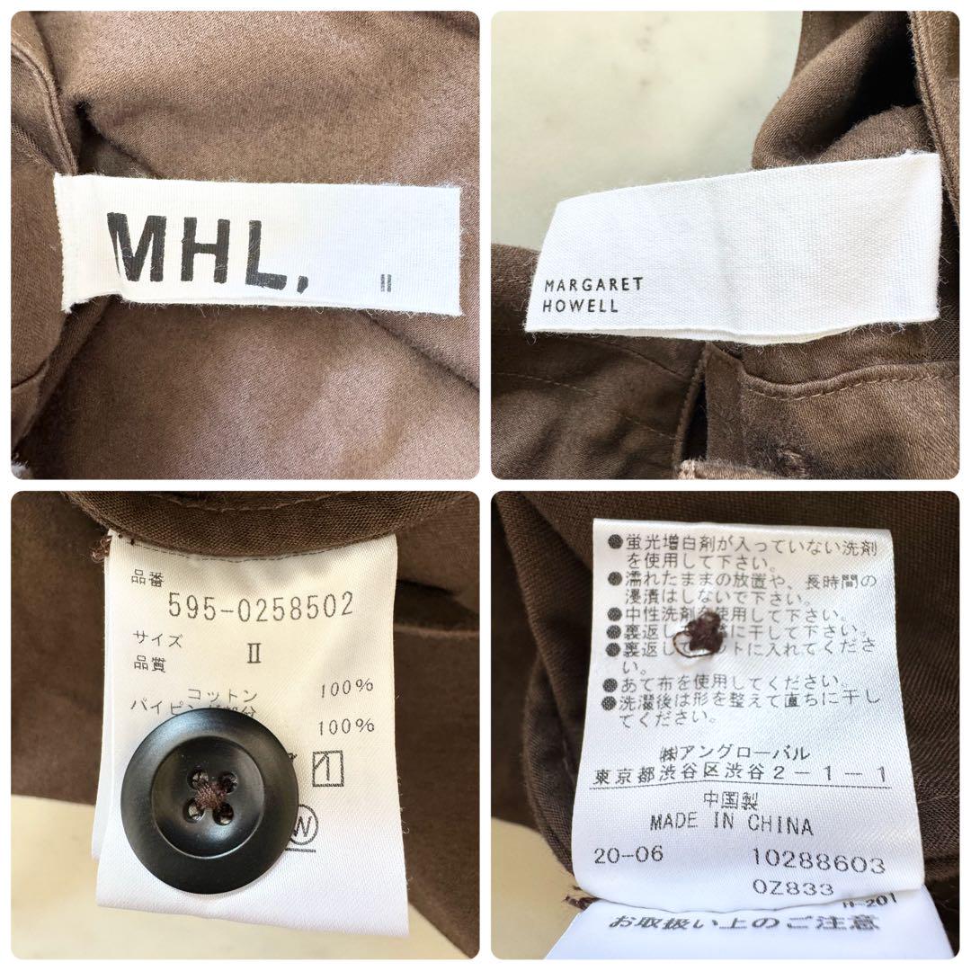 【美品】MHL. マーガレットハウエル ワンピース ブラウン バックボタン