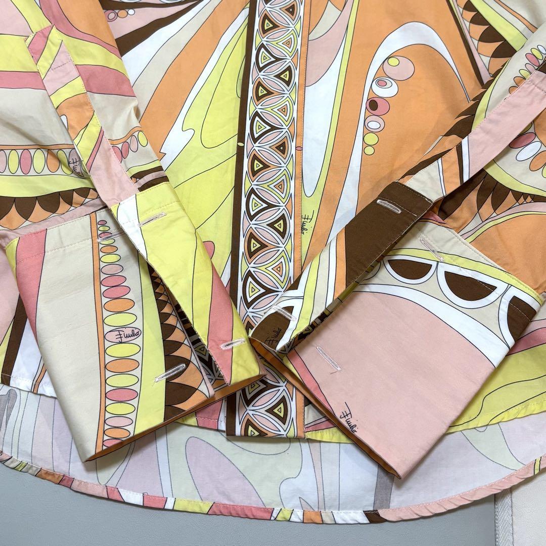 EMILIO PUCCI エミリオプッチ 長袖シャツ 総柄 カフス プッチ柄
