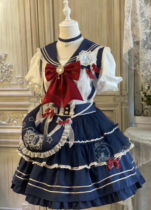 32%割引M【60%OFF】 Red Maria スリーピングセーラーブラウス 販売割引 詩仙堂 新作 By F レッドワンピース HlTOSHI ひざ丈ワンピース