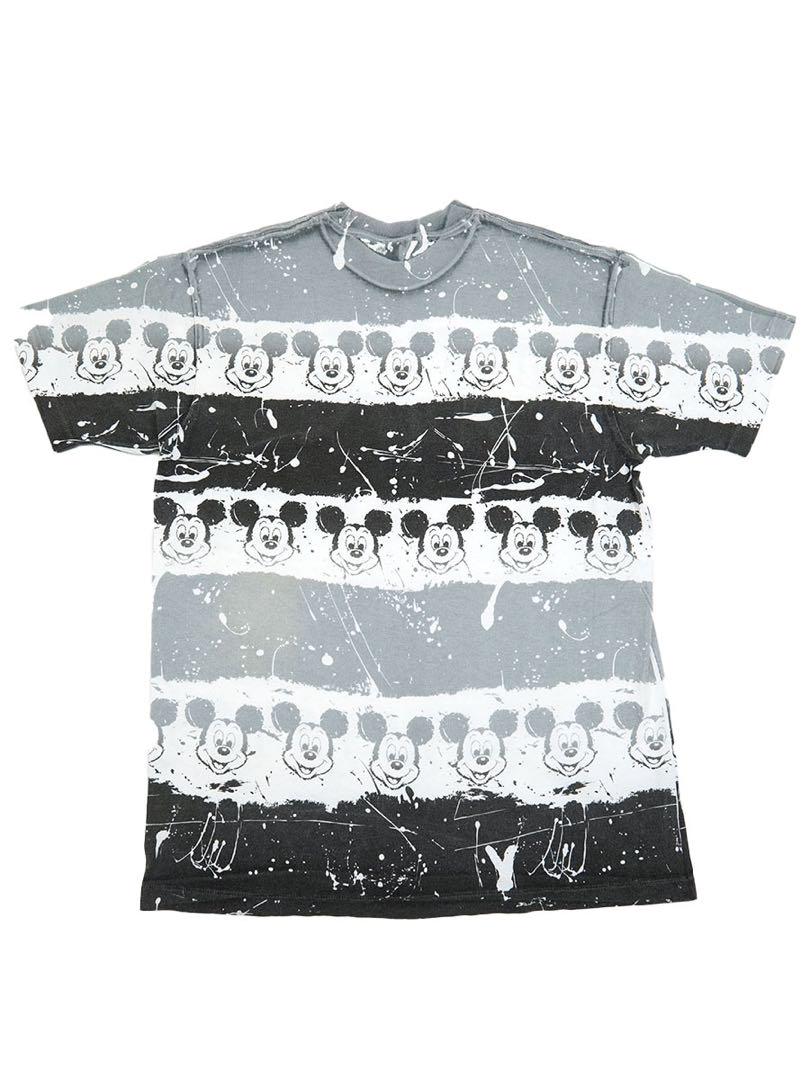 90s USA製 ヴィンテージ ディズニー ミッキー ボーダーTシャツ　ボーダー
