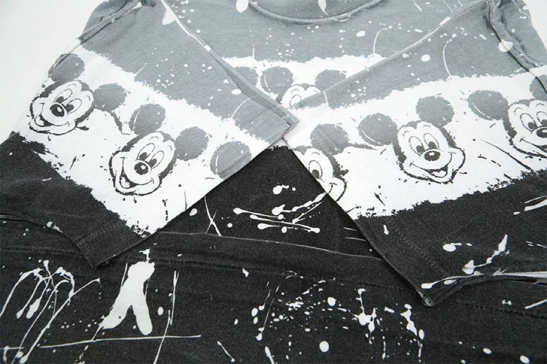 90s USA製 ヴィンテージ ディズニー ミッキー ボーダーTシャツ　ボーダー