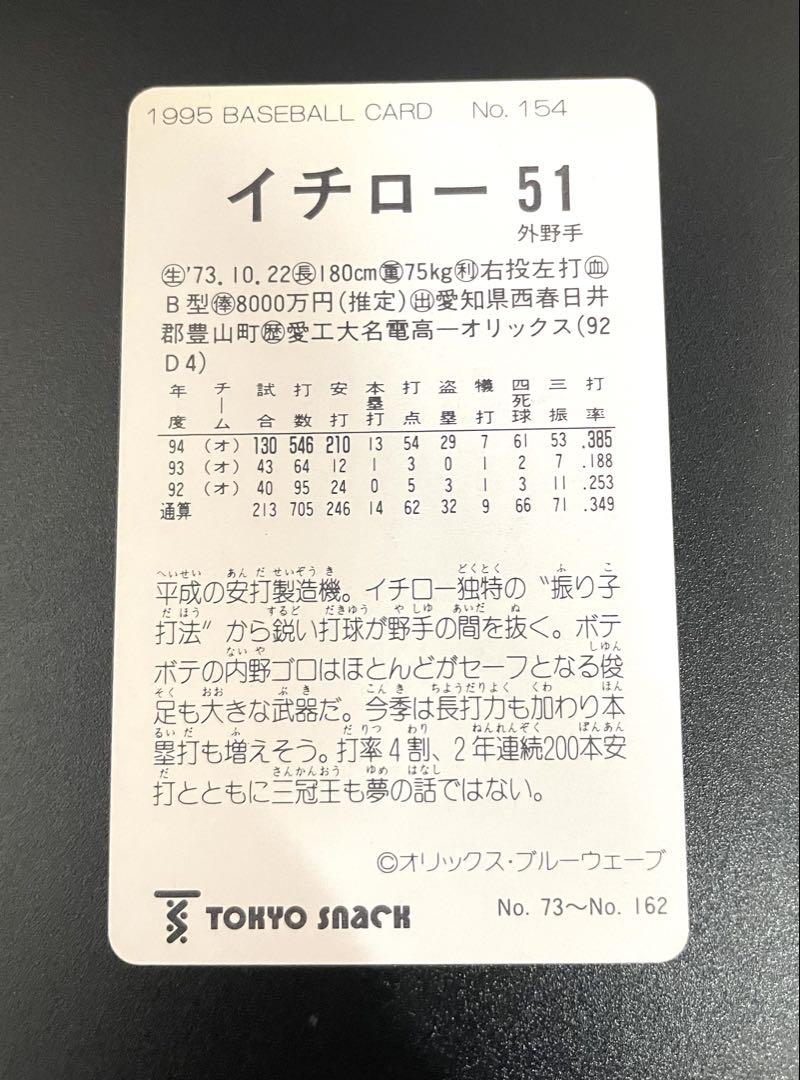 イチロー　カルビー　1995年　no154 直筆サイン入
