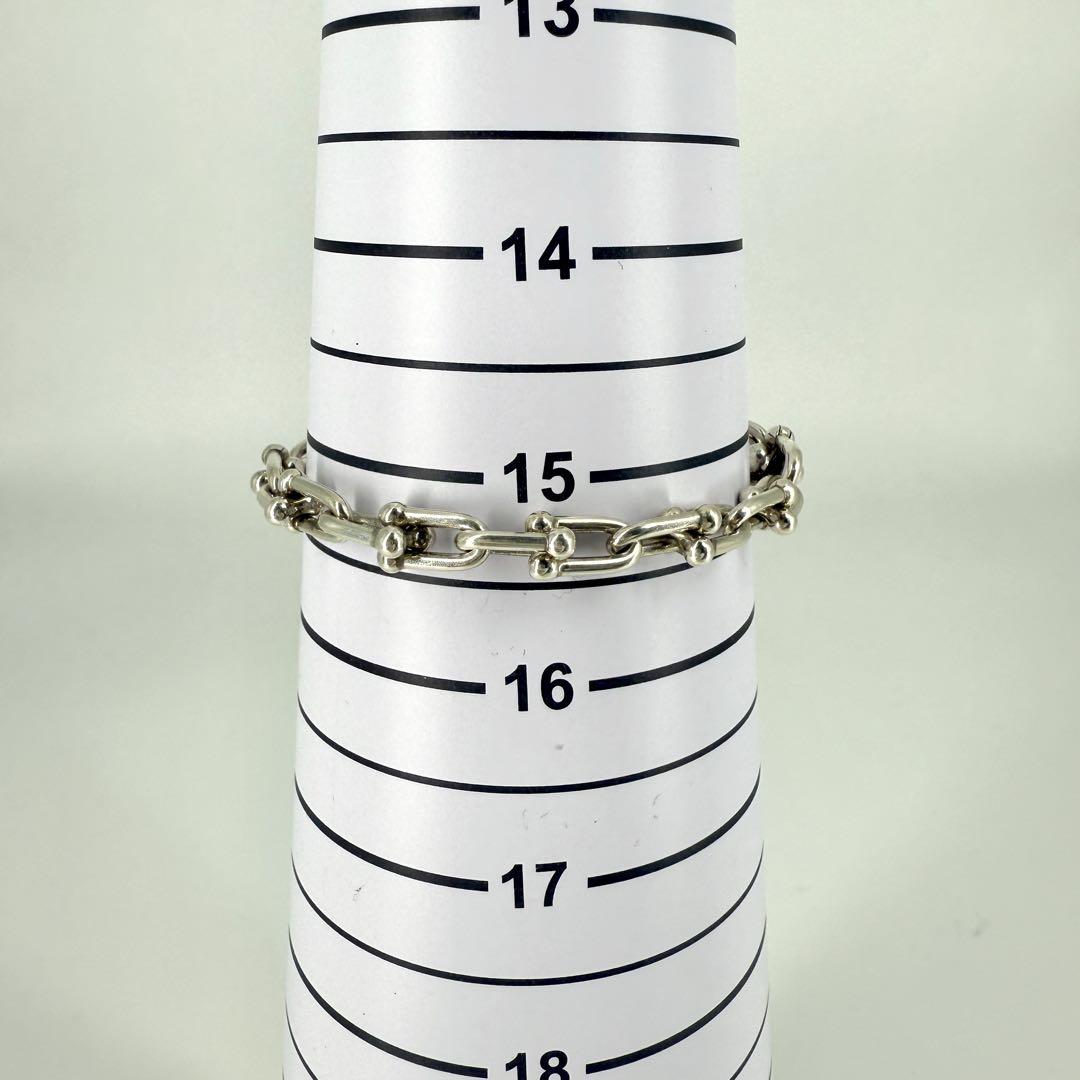 美品 Tiffany ハードウェア スモールリンク ブレスレット シルバー 銀