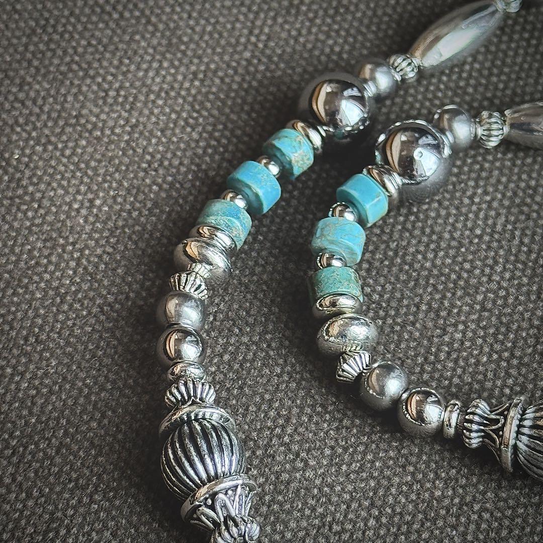 インディアンジュエリー　ナバホ　ターコイズ　ネックレス　ネイティブアクセサリー