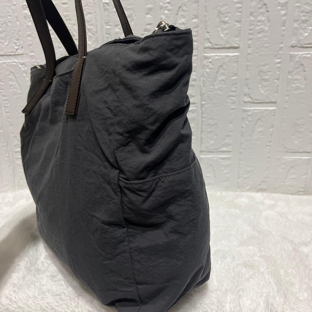 【美品】MARGARET HOWELL idea トートバッグ グレー A4可 【美品】MARGARET HOWELL idea トートバッグ グレー A4可