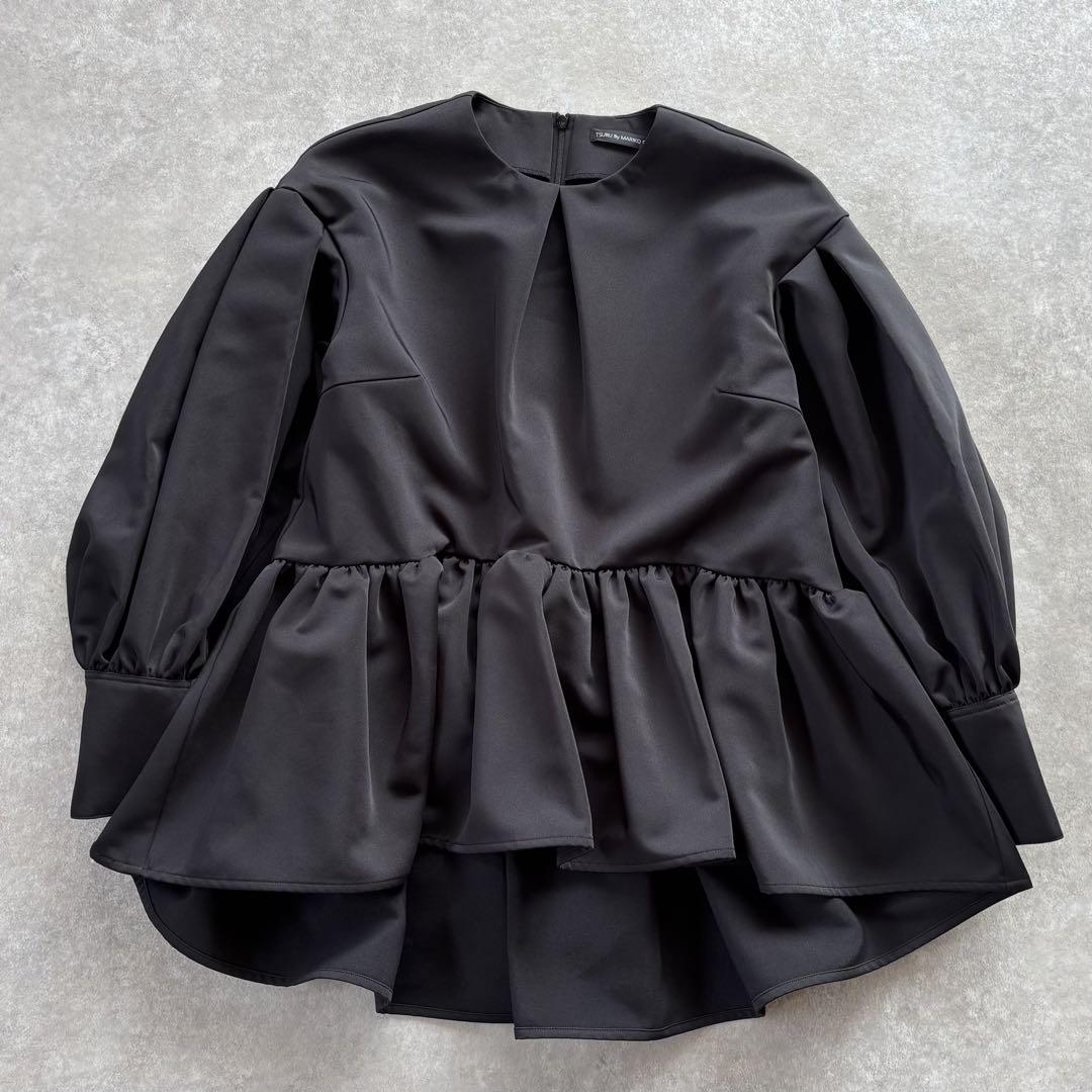 極美品 ツルバイマリコオイカワ 24AW 定価2.7万 Quinn ブラック　黒