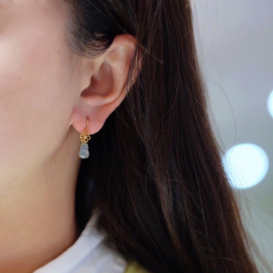 ひょうたんモチーフ ヒスイ2wayピアスk18 | globalarmas.com.br