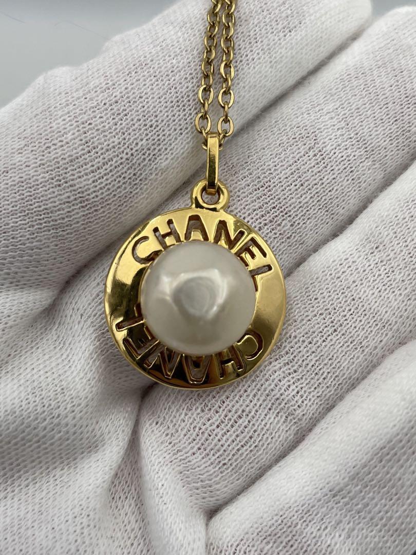 CHANEL シャネル ヴィンテージ ペンダント フェイクパール 豆