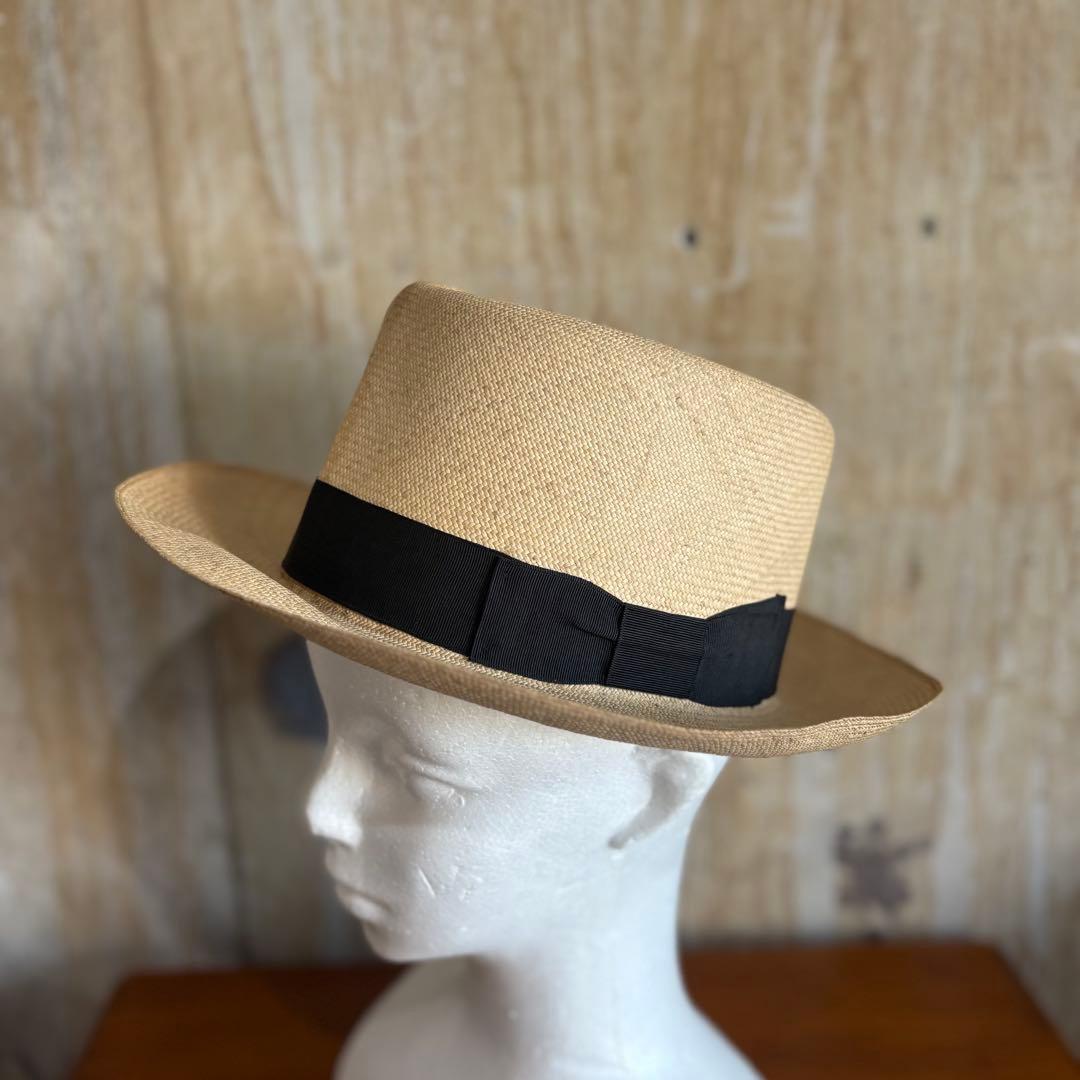 Genuine Panama HAT ヴィンテージ パナマハット 7 57やや傷や汚れあり
