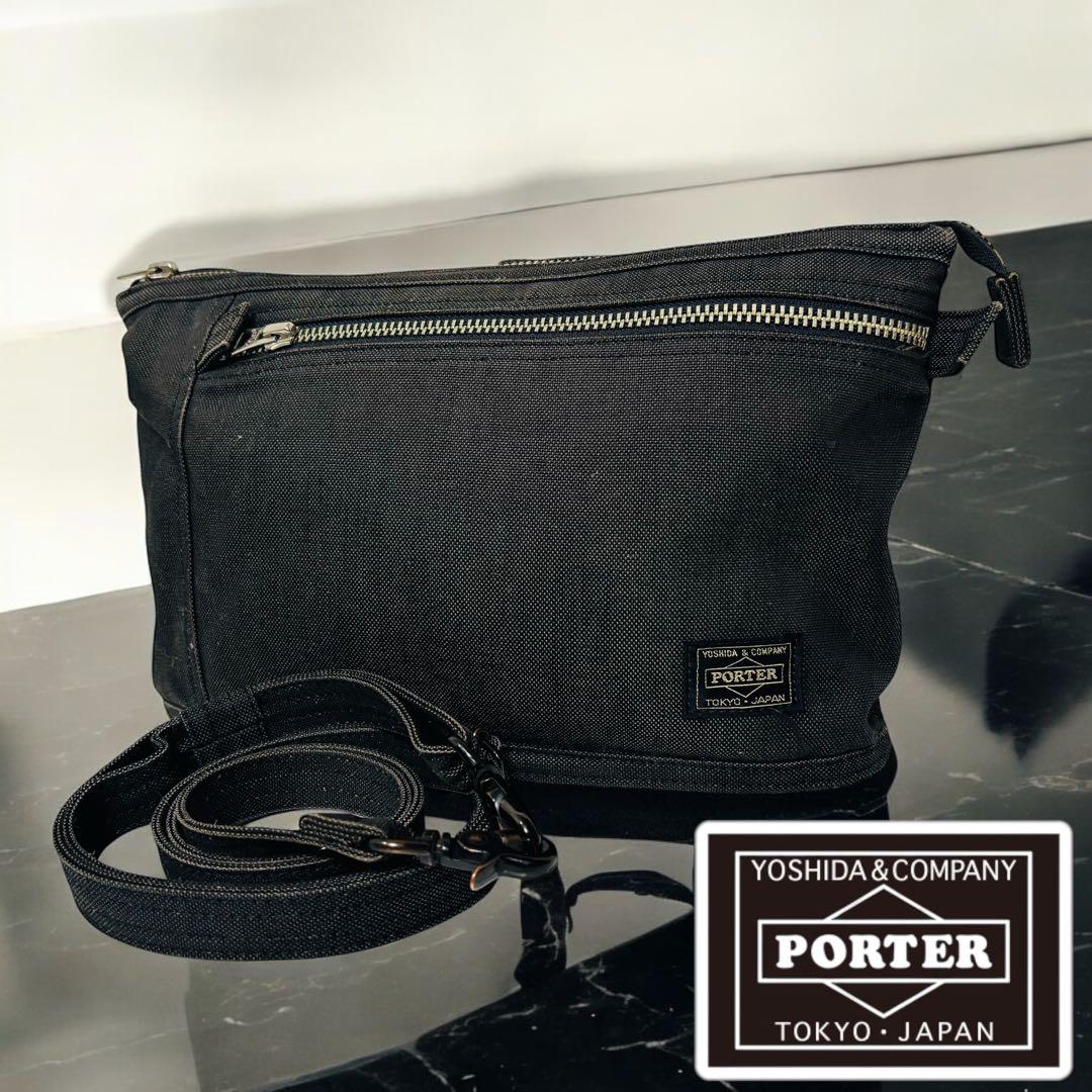 完売品 美品 PORTER ポーター スモーキー ショルダーバッグ ブラック
