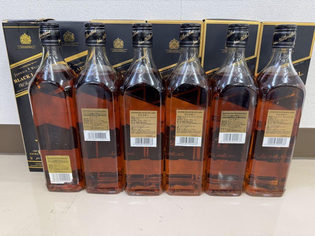 ジョニーウォーカー ブラックラベル 12年　700ml 6本セット