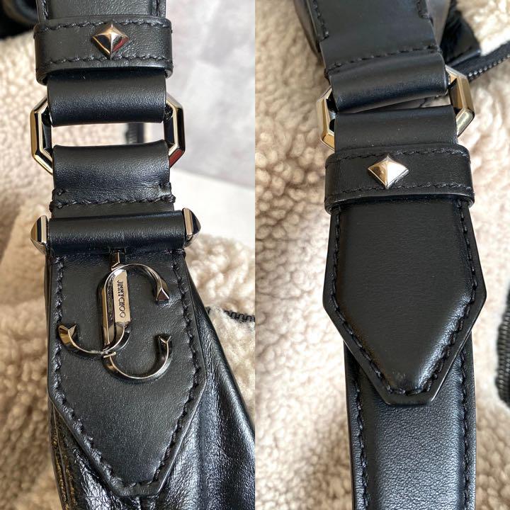 極美品】JIMMY CHOO ANA HOBO/L シアリング ハンドバッグ - メルカリ