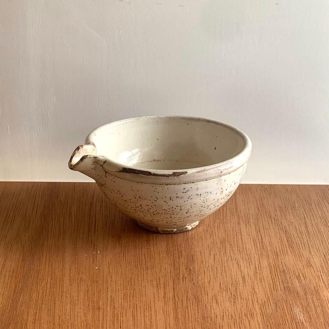 骨董 山形 平清水焼 片口 15cm 大きめ 幕末 明治 民藝傷や汚れあり