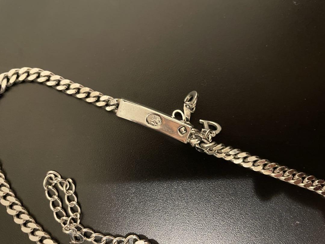 美品★Christian Diorディオール リボンプレートチョーカーネックレス 美品☆Christian Diorディオール リボンプレートチョーカー