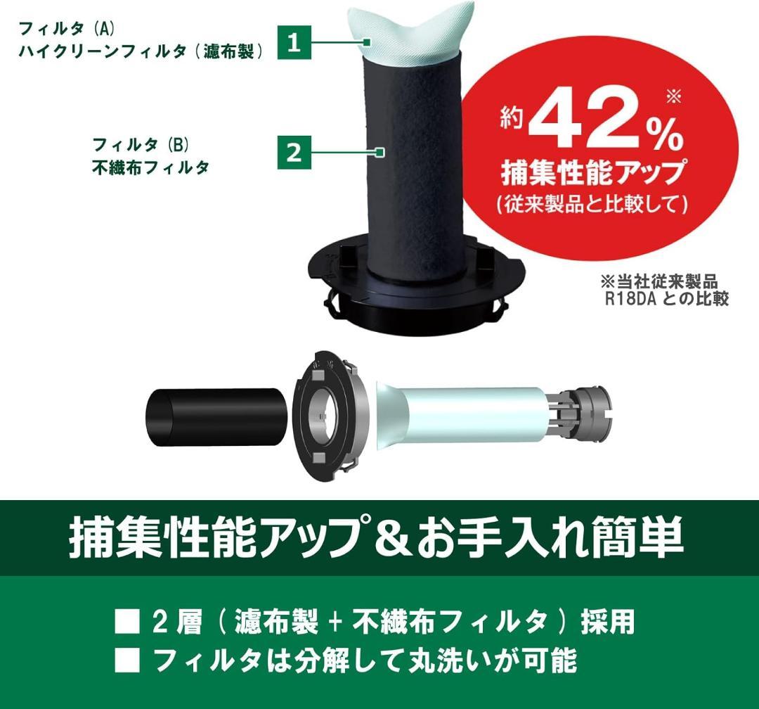 HiKOKI ハイコーキ18V サイクロン式 コードレス掃除機 R18DC(S)