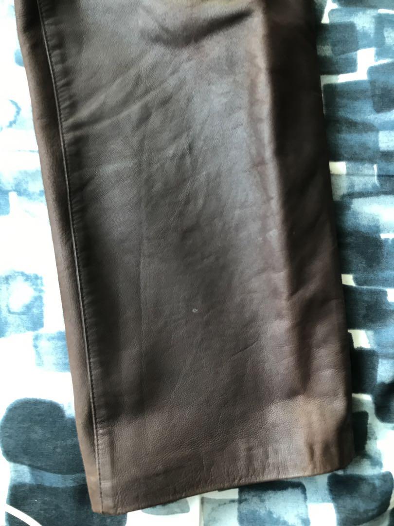 ポールスミス　Paul Smith　レザーパンツ　羊革　ラムレザー　ストレート
