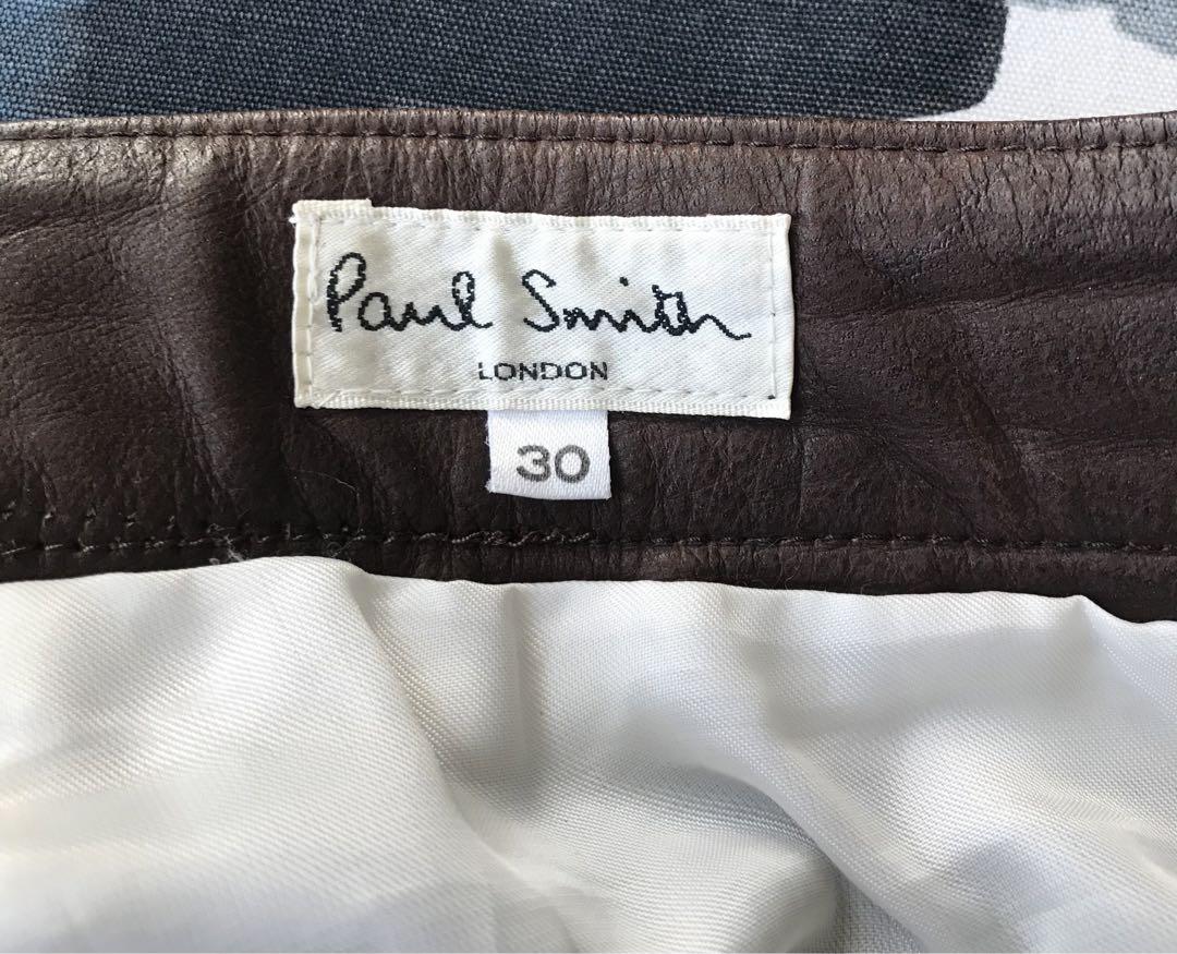 ポールスミス　Paul Smith　レザーパンツ　羊革　ラムレザー　ストレート