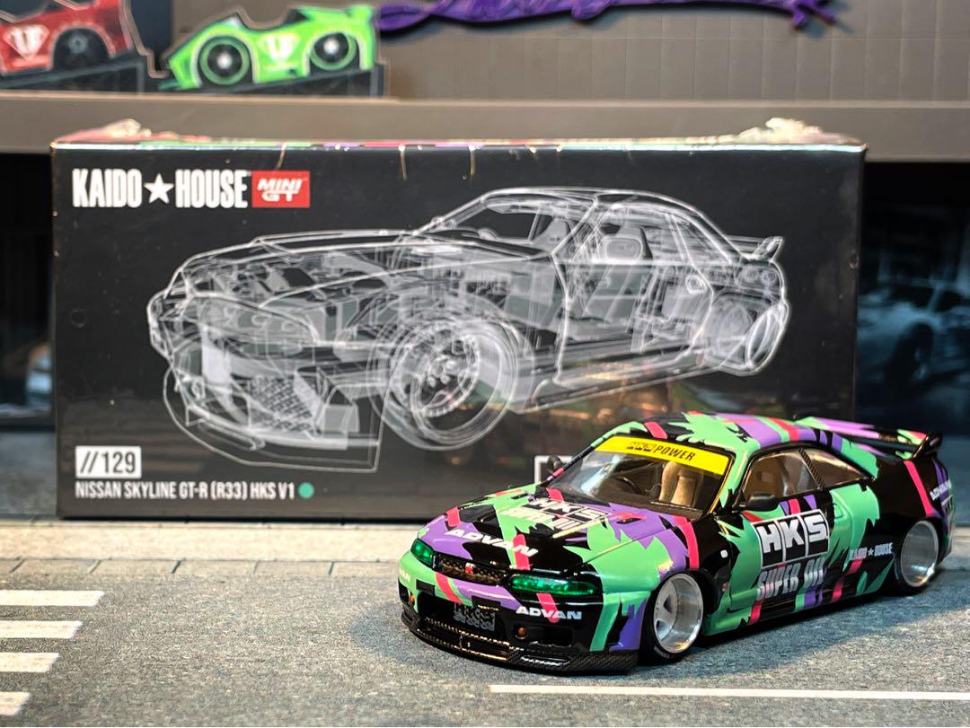 街道ハウス　日産　スカイライン　GT-R R33 HKS チェスカー　未使用品 街道ハウス 日産 スカイライン GT-R R33 HKS チェスカー 未使用