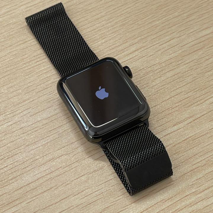 Apple Watch series2, 42mmステンレス黒ミラネーゼベルト Apple Watch series2, 42mmステンレス黒ミラネーゼベルト