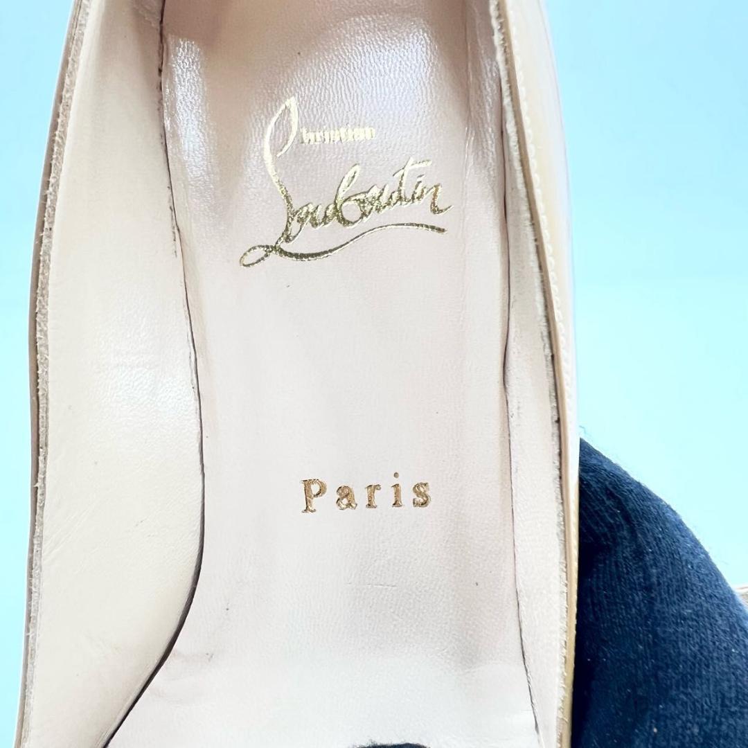 極美品 Christian Louboutin オープントゥパンプス 37.5