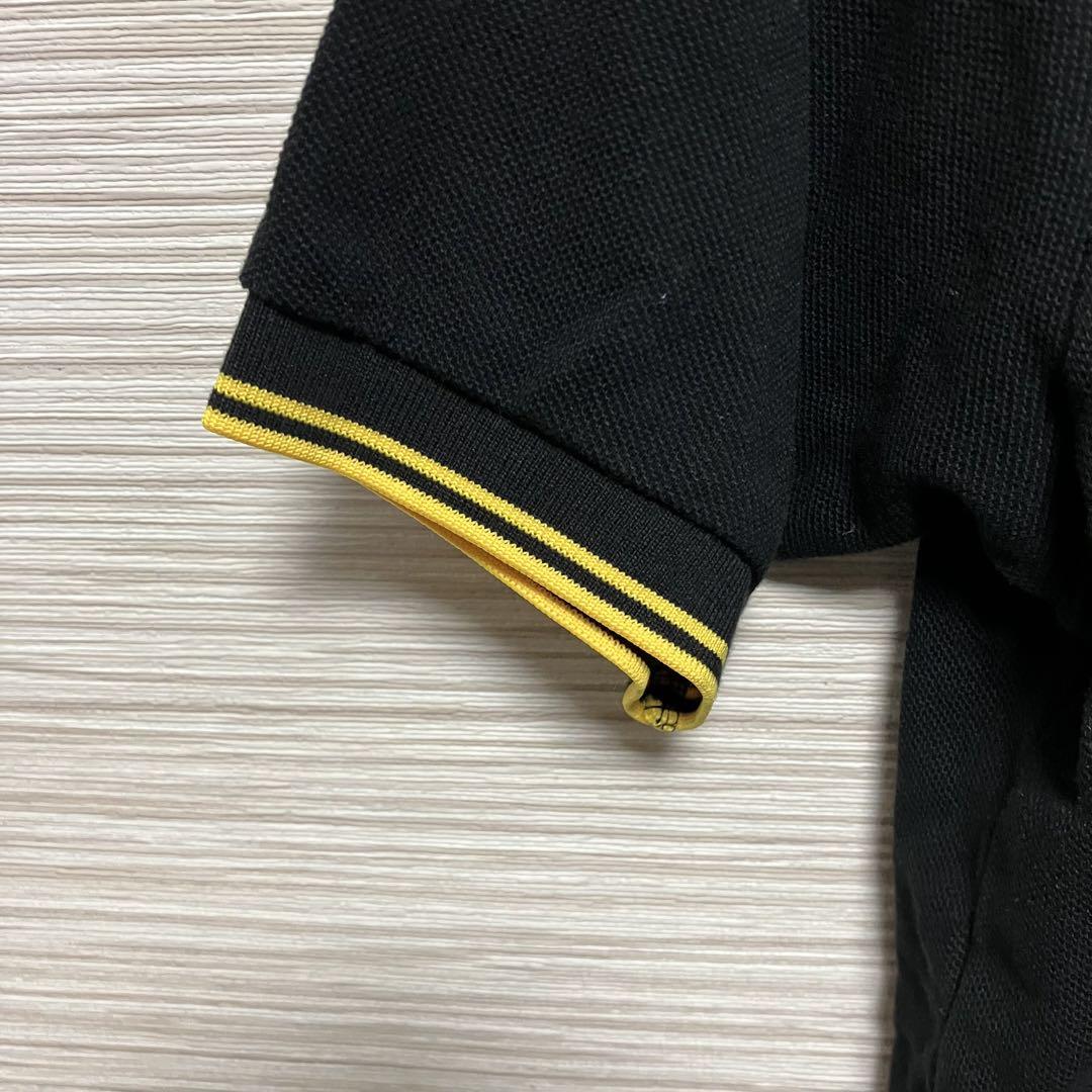 FRED PERRY　フレッドペリー　ポロシャツ　黒×黄　サイズM　日本製