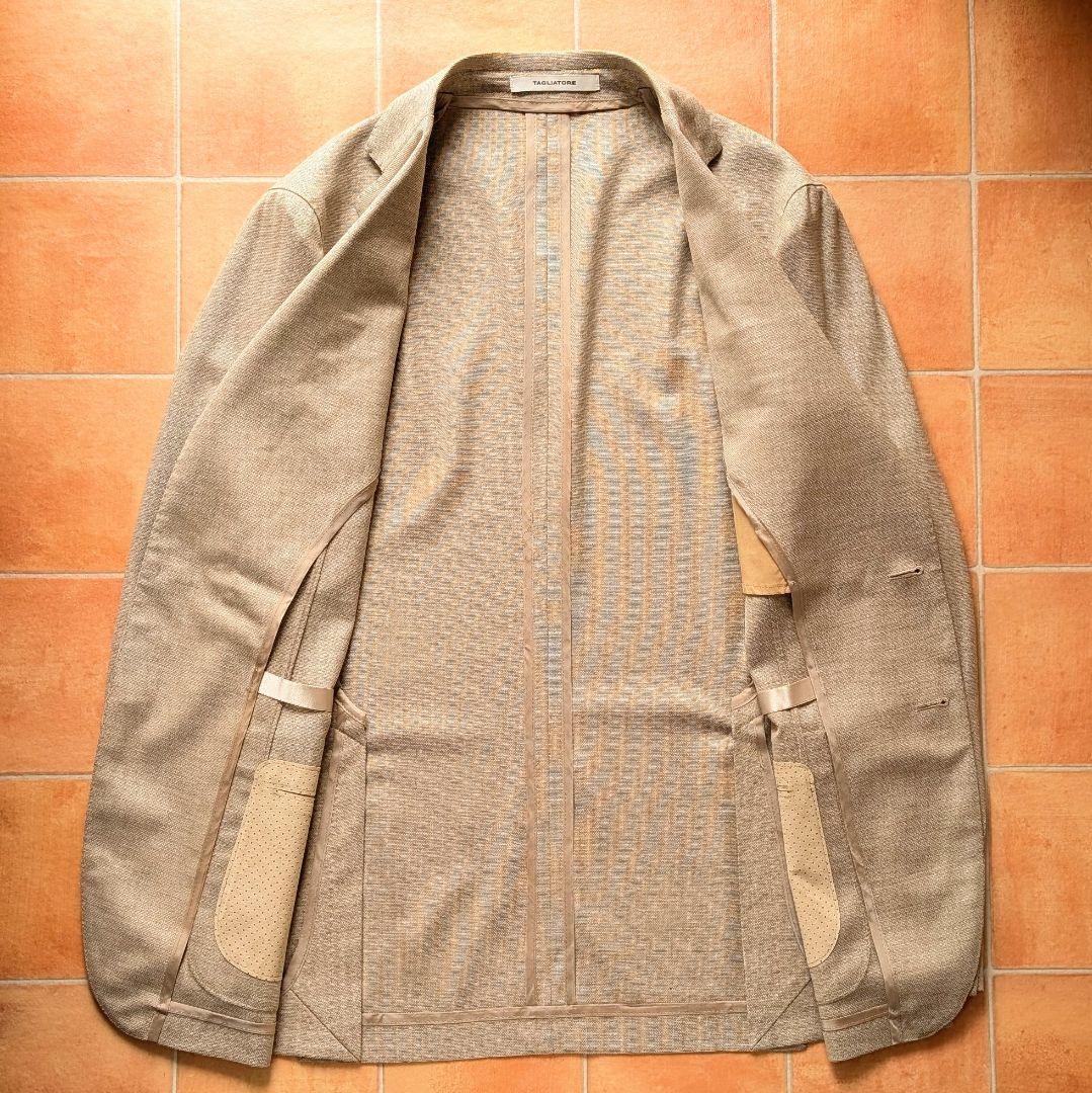 TAGLIATORE DAKAR ベージュ ホップサック ストレッチ 48サイズ