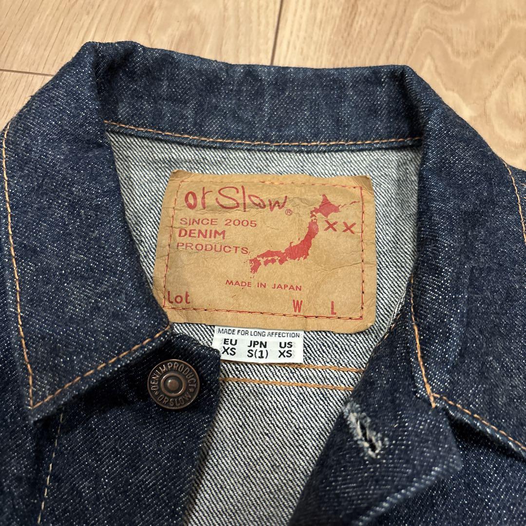 【限定値下げ】濃紺 orSlow オアスロウ 3rdデニムジャケット Sサイズ
