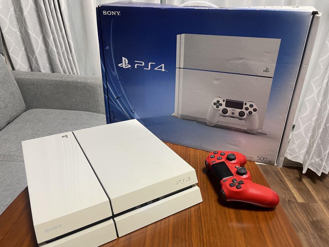 SONY PlayStation 4 ホワイト 500GB レッドコントローラー
