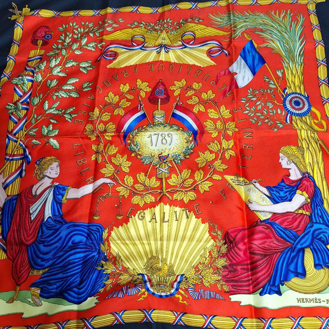 美品 HERMES エルメス カレ90 1789年 フランス革命を記念して
