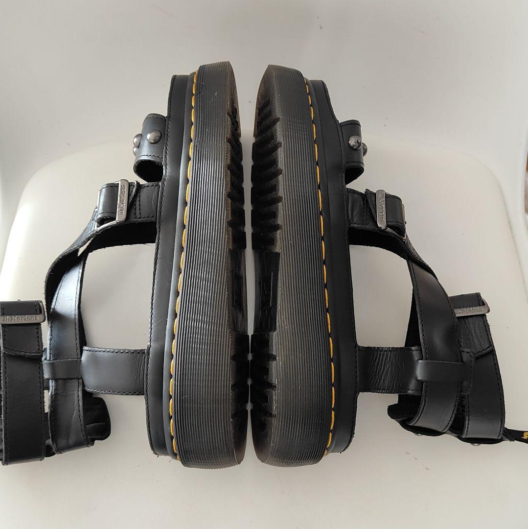 ドクターマーチン Dr.Martens 厚底 ストラップサンダル　黒　ブラック