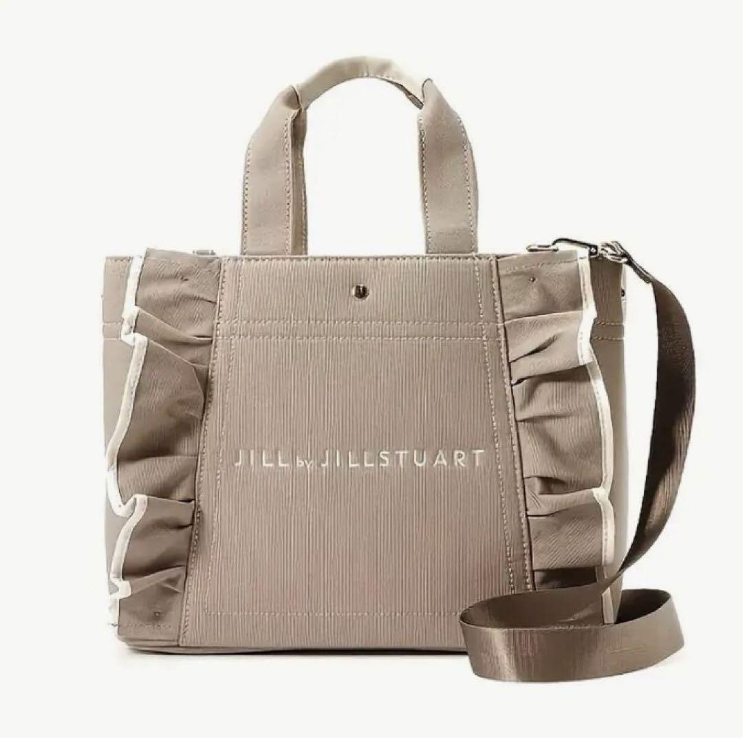 JILL by JILLSTUART フリルトートバッグ　モカ