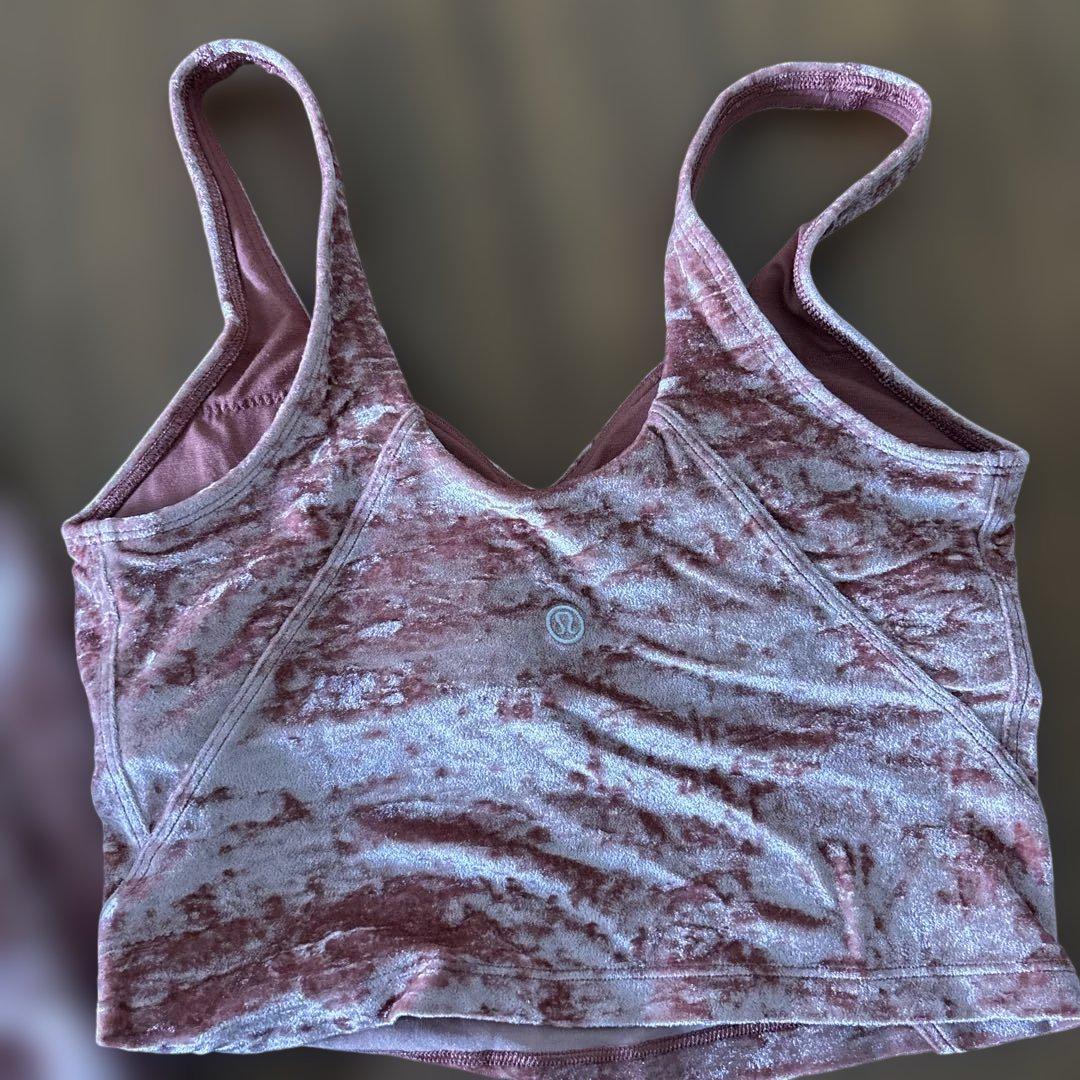 Lululemon ベロア セットアップ ピンク系 アジアンS