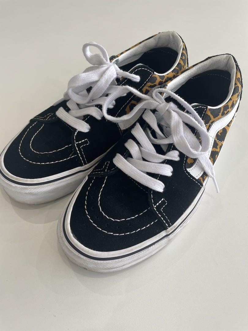 VANS ブラック ヒョウ柄 スニーカー 24.5