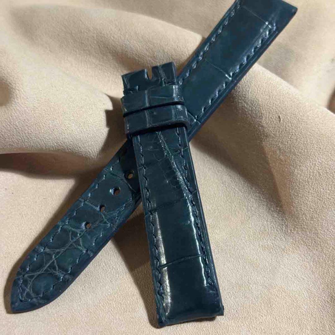 cro-1833 クロコダイル 腕時計ベルトブルーグレー ラグ幅18mm cro-1833 クロコダイル 腕時計ベルトブルーグレー ラグ幅18mm