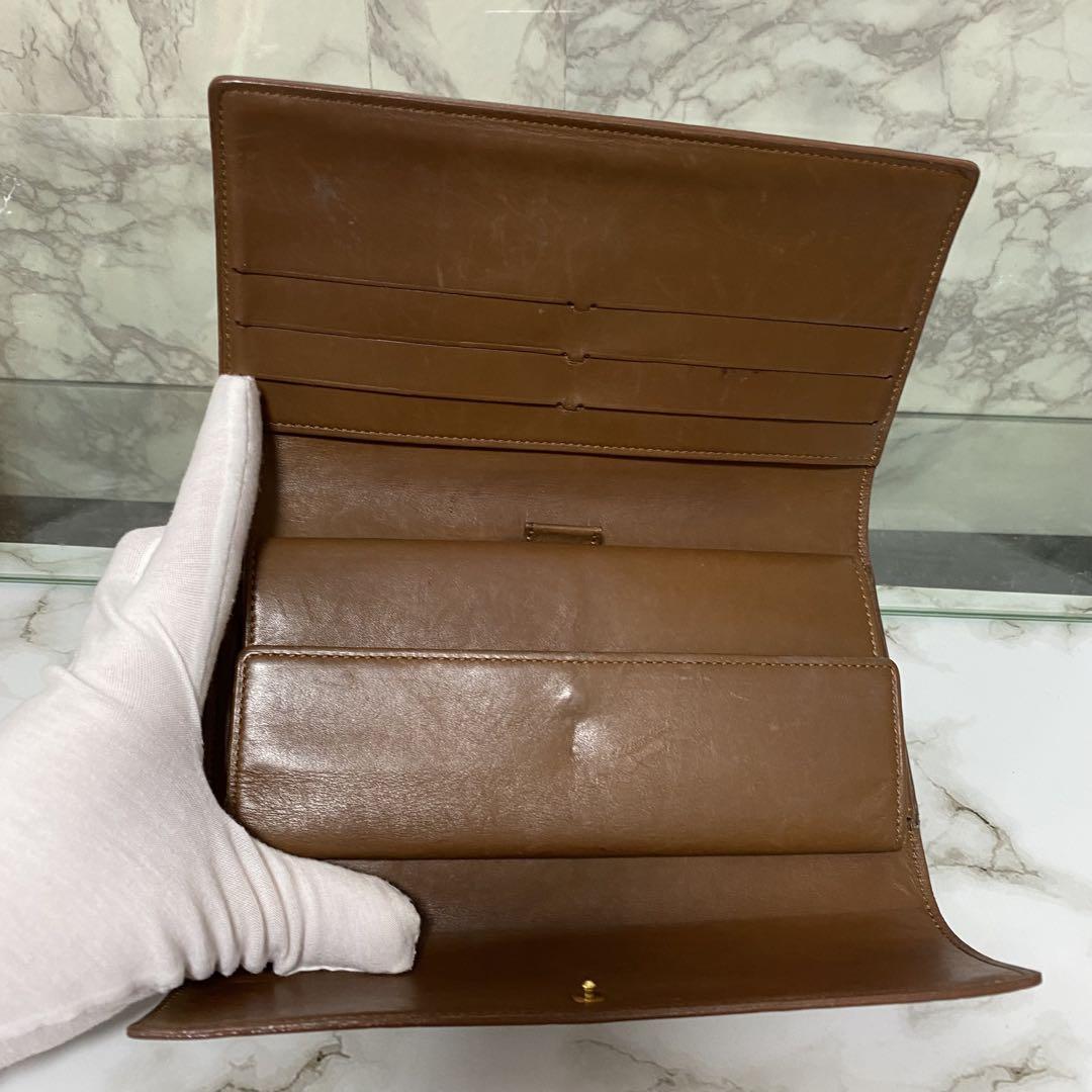 LOUIS VUITTON ルイヴィトン 長財布 ヴェルニ ブラウン エナメル