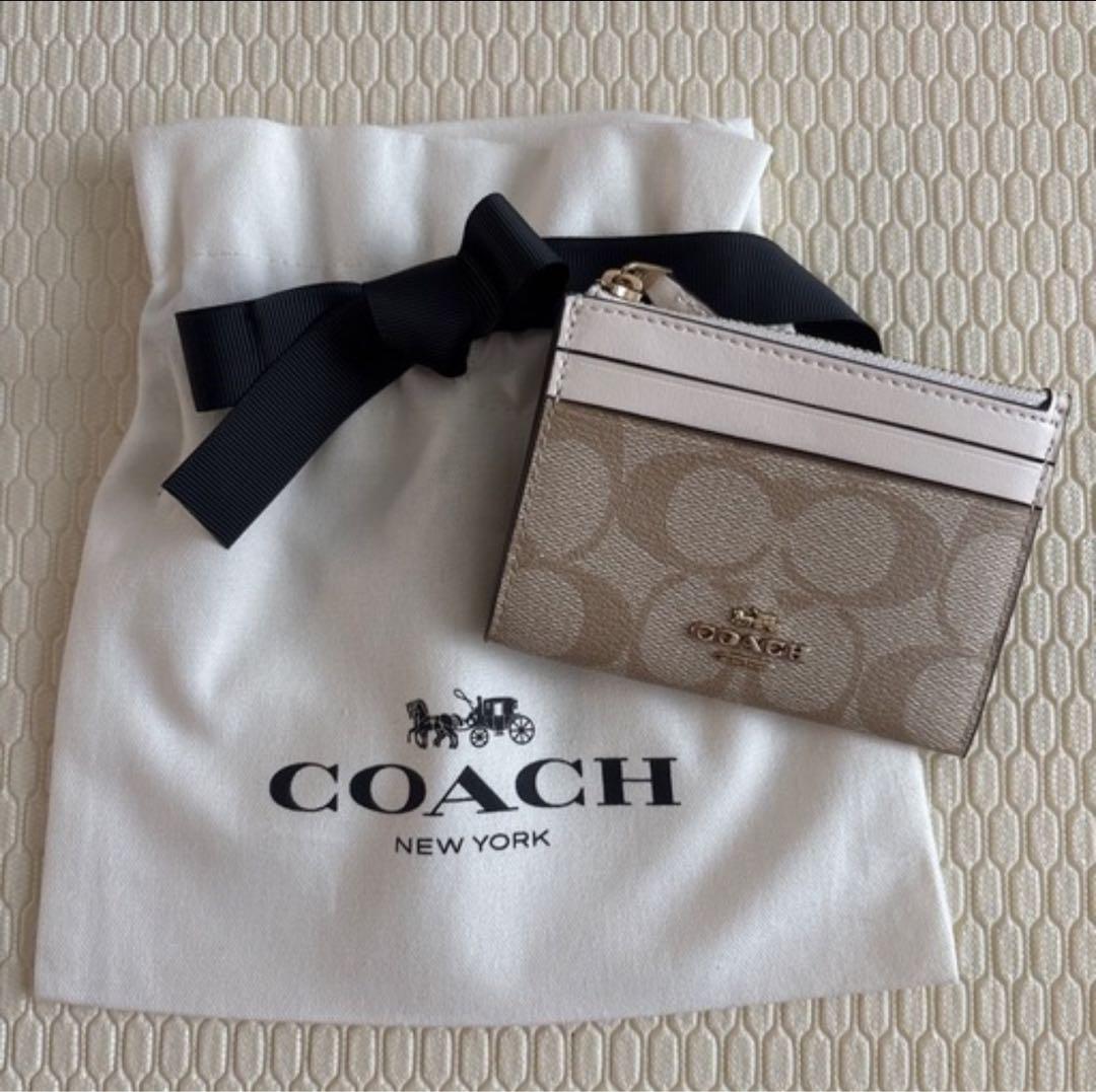 COACH 名刺入れ ベージュ 保存袋付き