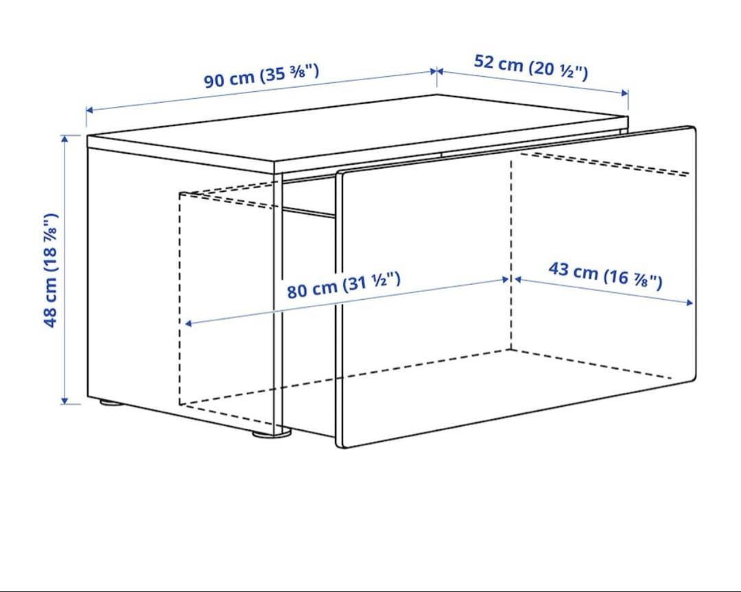 IKEA おもちゃ収納引き出しベンチ　ホワイト 90x52x48 cm