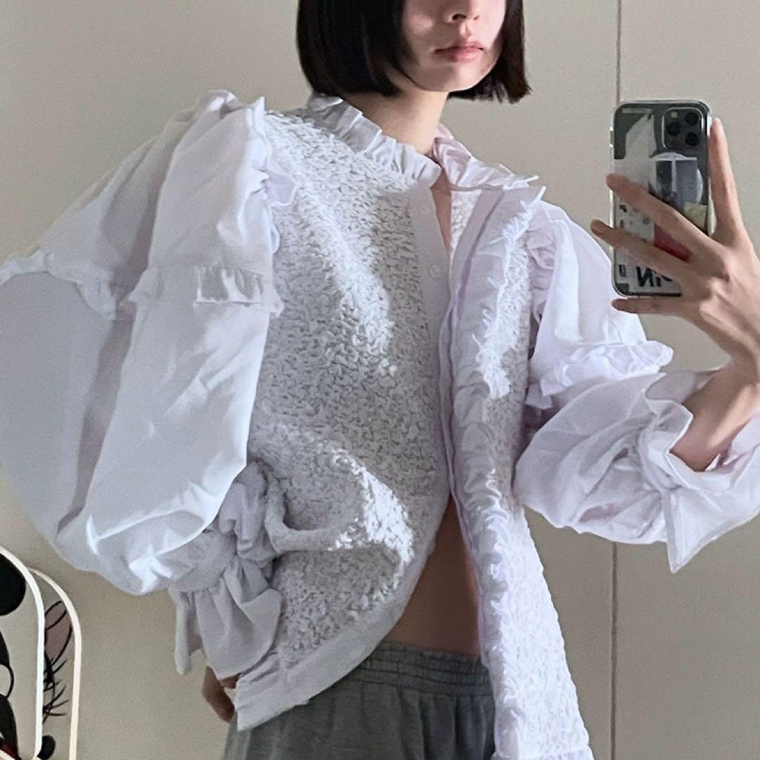 トップス BIBIY HONEY BEE BLOUSE WHITE