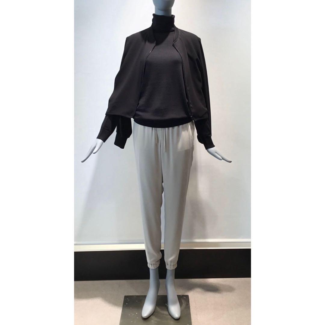 Theory luxe ストレッチ シフォン ジップ ブルゾン ジャケット　黒 美品 Theory luxe ストレッチ シフォン ジップ ブルゾン