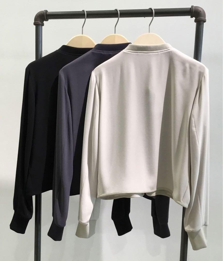 美品 Theory luxe ストレッチ シフォン ジップ ブルゾン