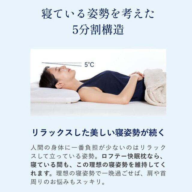【新品】LOFTY 快眠枕 LT-050 サイズ4［4号］／低反発炭パイプ