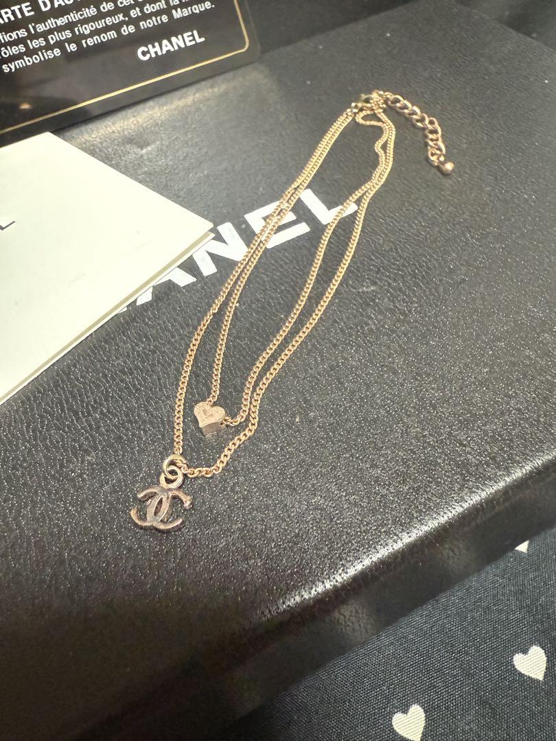 【BDギフト.非売品】CHANEL ハート&ココマークチャーム アンクレット