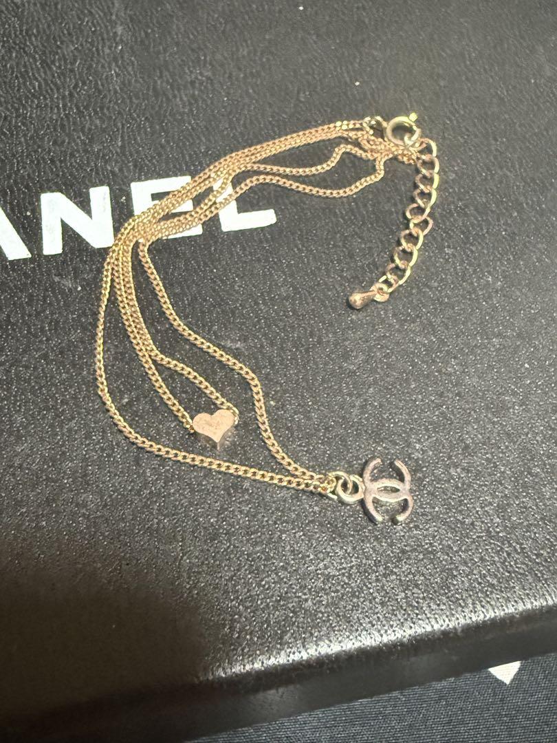 【BDギフト.非売品】CHANEL ハート&ココマークチャーム アンクレット